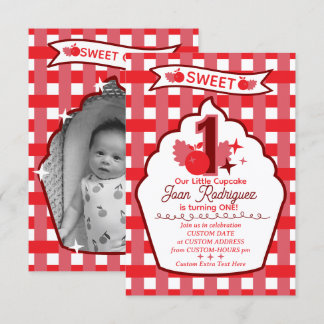 Convites de Foto Sweet One Cartão de Agradecimento