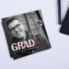 Convites de Fotografias de Formando Preto Branco "