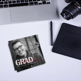 Convites de Fotografias de Formando Preto Branco "