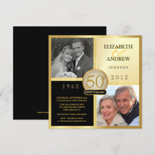 Convites de Fotos de Aniversário de Casamento Entã