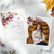 Convites de fotos de Bat Mitzvah de outono em Borg