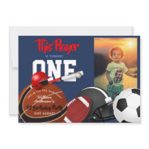 Convites de futebol para baseball de primeiro aniv