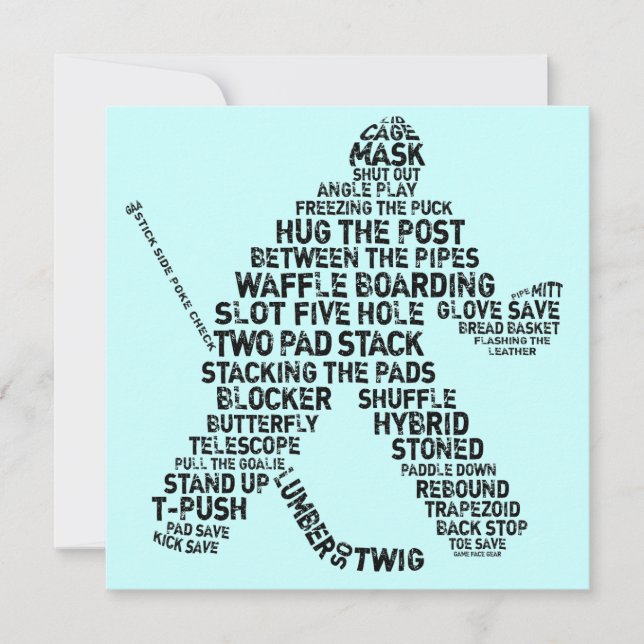 Convites de goleiro de hóquei (Frente)