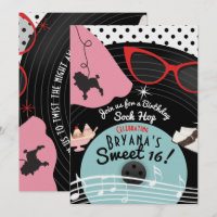 Convites de Grupo de Tema de Registro do 50 1950