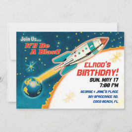 Convites de Grupo de Tema do Espaço Retroativo
