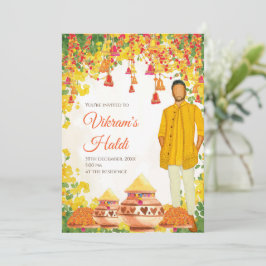 Convites de Haldi de casamento e cartões de casame
