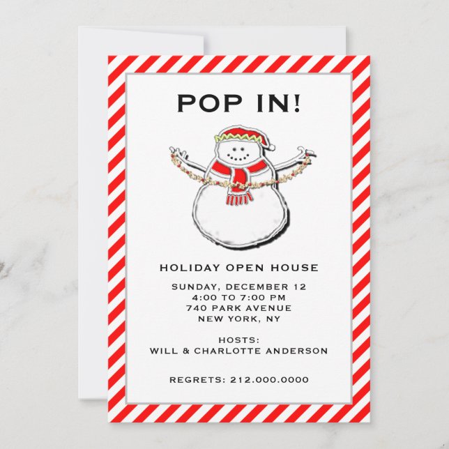 Convites de Holiday Open House (Frente)