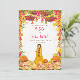 Convites de Holud para Haldi e convites de Haldi