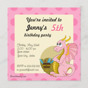 Convites de impressão de aniversário de desenhos a