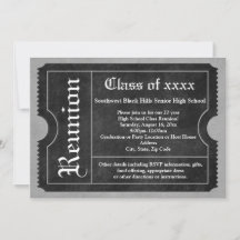 Convites de Ingresso de Classe Preta e Branca