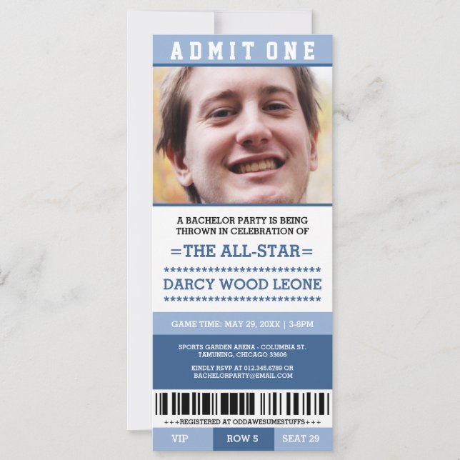 Convites de ingressos esportivos para despedida de (Frente)