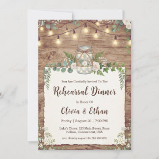 convites de jantar de ensaio de casamento de madei