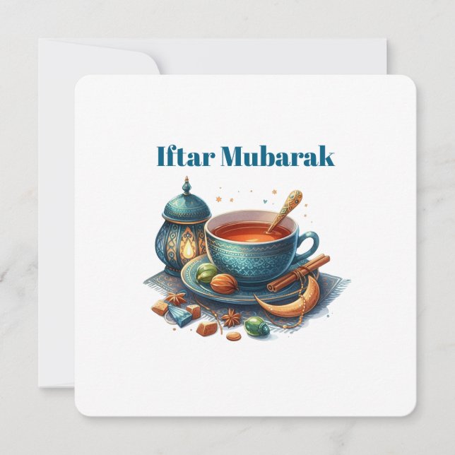 Convites de Jantar Iftar Mubarak (Frente)