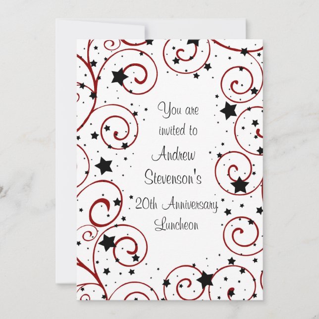 Convites de Luncheon de Aniversário do Funcionário (Frente)