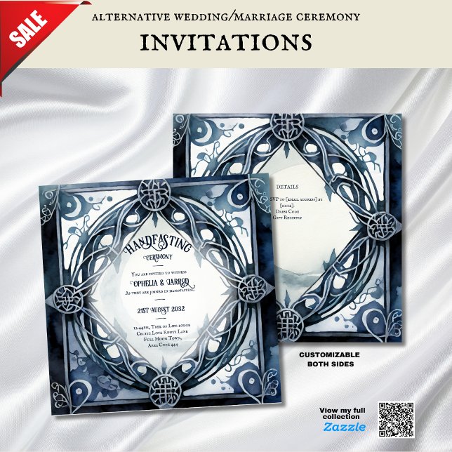 CONVITES DE MÃO DE CHUMBO DE GÁTICO CELTICO (Criador carregado)