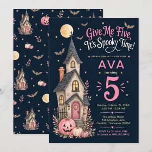 Convites Dê-me Cinco Aniversário Assustador de Halloween 5