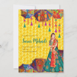 Convites de Mehndi & Convite para Noite de Henna M