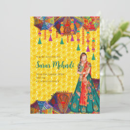 Convites de Mehndi & Convite para Noite de Henna M