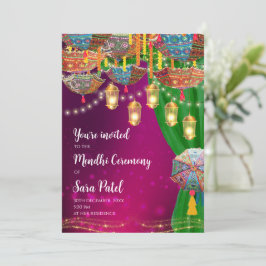 Convites de Mehndi & Convite para Noite de Mehndi