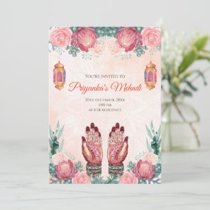 convites de Mehndi & convites de festa de Henna fe