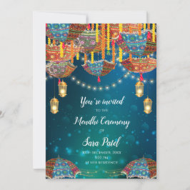 Convites de Mehndi e convites de festa de Mendhi C