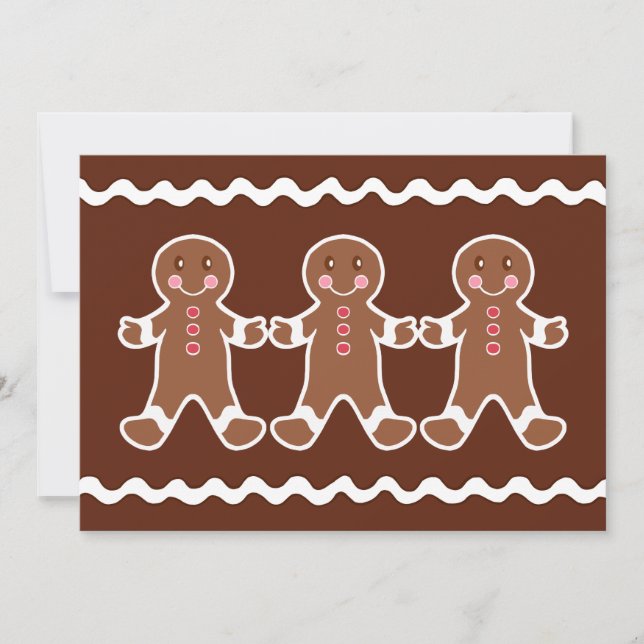 Convites de Menino de Biscoito (Frente)