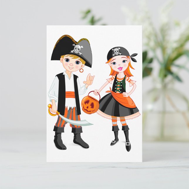 Convites de Menino e Menina Piratas (Criador carregado)