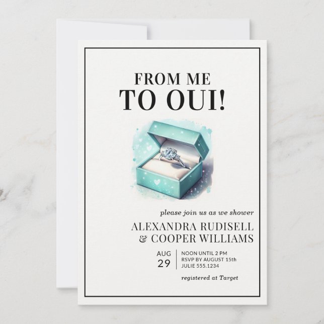 CONVITES DE MIM PARA OUI | CHÁ DE PANELA (Frente)