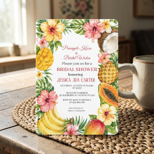Convites De Miss a Mrs Chuveiro de Noiva de Frutas Tropicai