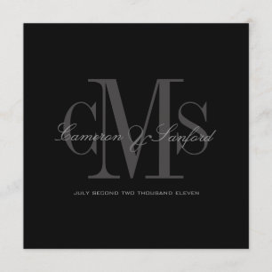 Convites de Monograma Modernos e Contemporâneos/Co