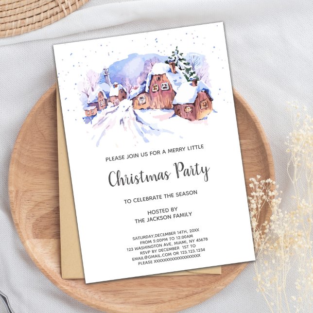 Convites de Natal à Casa de Neve (Snow House Christmas Invitations)
