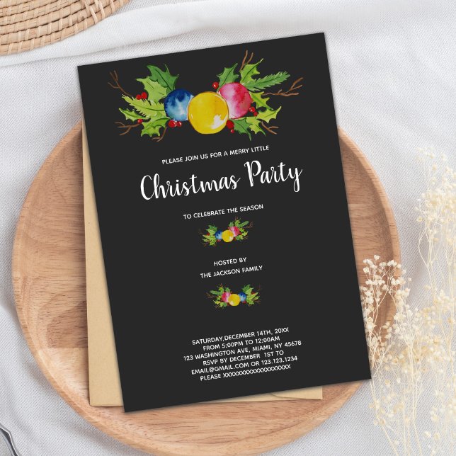 Convites de Natal Cor-de-Rosa Amarelo Claro (Pink Yellow Light Christmas Invitations)