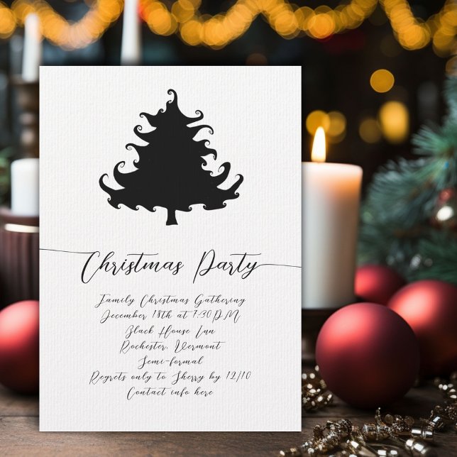 Convites de Natal da Festa da Árvore Preta (Criador carregado)