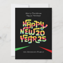 Convites de Natal de Ano Novo 2025 Personalizados