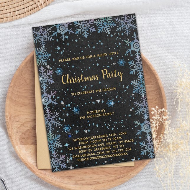 Convites de Natal para a Glitter de Neve (Snow Glitter Christmas Invitations)