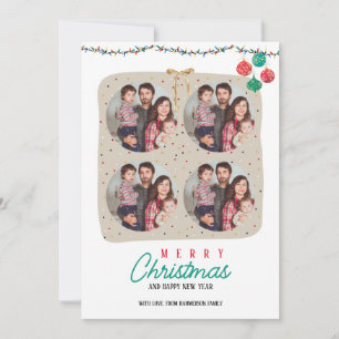 Convites de Natal para Fotografias da Família Pers
