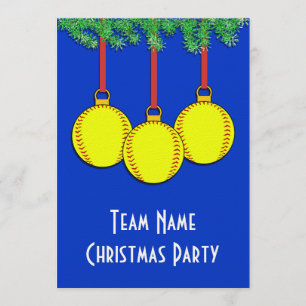 Convites de Natal para Softball Fastpitch