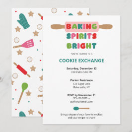 Convites de Natal para Troca de Biscoitos