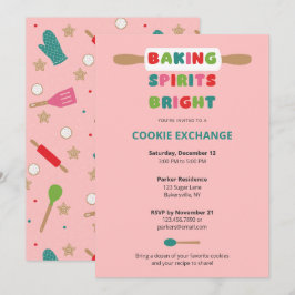 Convites de Natal para Troca de Biscoitos