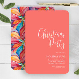 Convites de Natal Únicos Laranja Cor de Água Laran