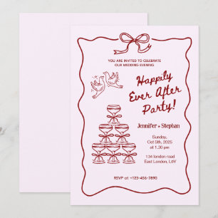 Convites de Noite de Casamento Divertidos Ilustrad