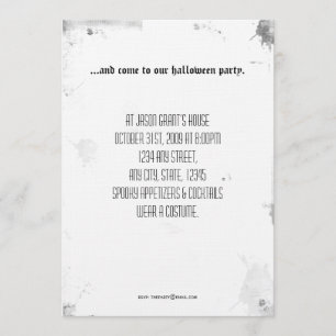 Convites Dê-nos um sinal de sua presença o Dia das Bruxas