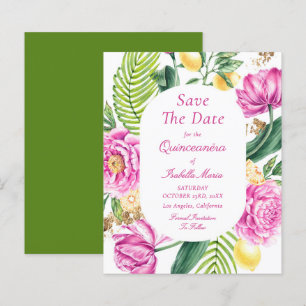 Convites de Orçamento Floral para Quinceañera Econ