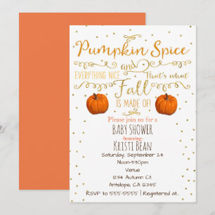 Convites de Outono Pumpkin Spice & Everything Nice