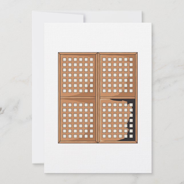 Convites de painéis da janela do Capiz Shell Antiq (Frente)