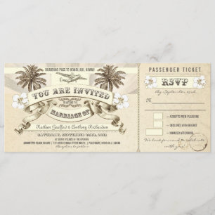 convites de passagem de embarque de casamento