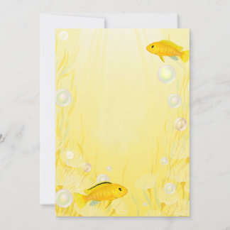 Convites de Peixes Aquário Ciclídeos Mbuna Amarelo