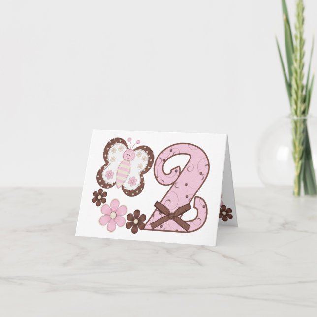 Convites de preenchimento de segundo aniversário d (Frente)