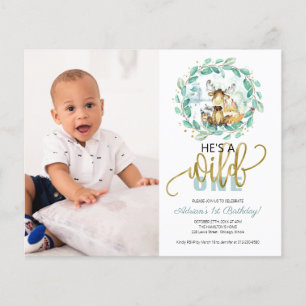 Convites de Primeiro Aniversário Wild One Orçament
