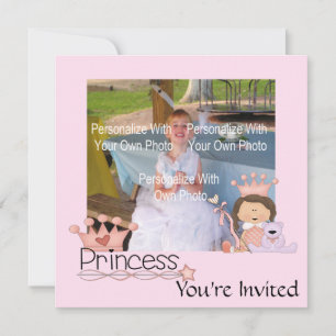 Convites De Princesas Rosa